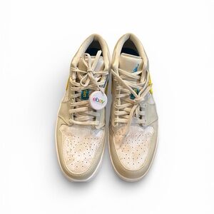 Air Jordan 1 Low Style Beige & White Sneakers